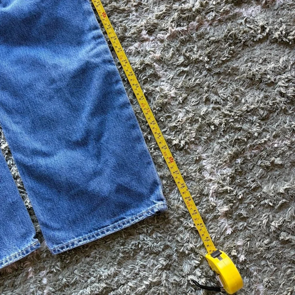 Vintage Polo Ralph Lauren Baggy Wide Leg Jeans Blue Denim Mens 36x30 Y2K